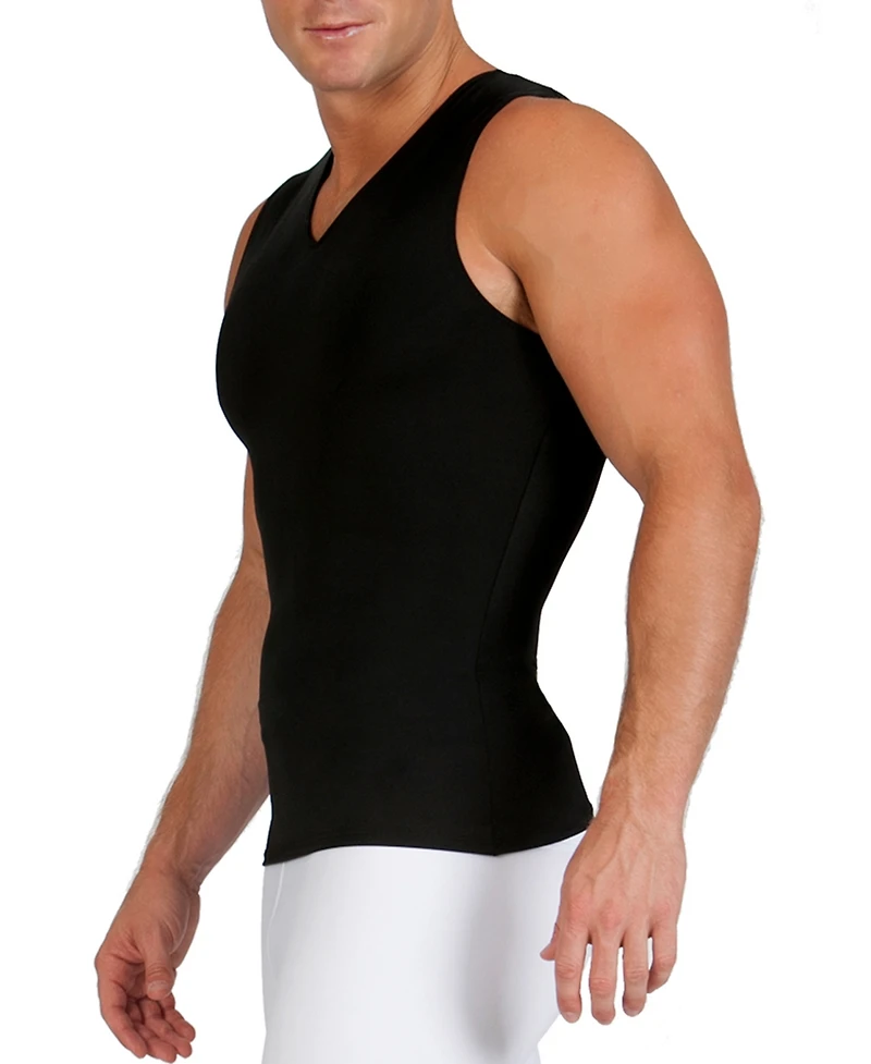 Instaslim Men's Power Mesh Compression Sleeveless V-Neck Shirt