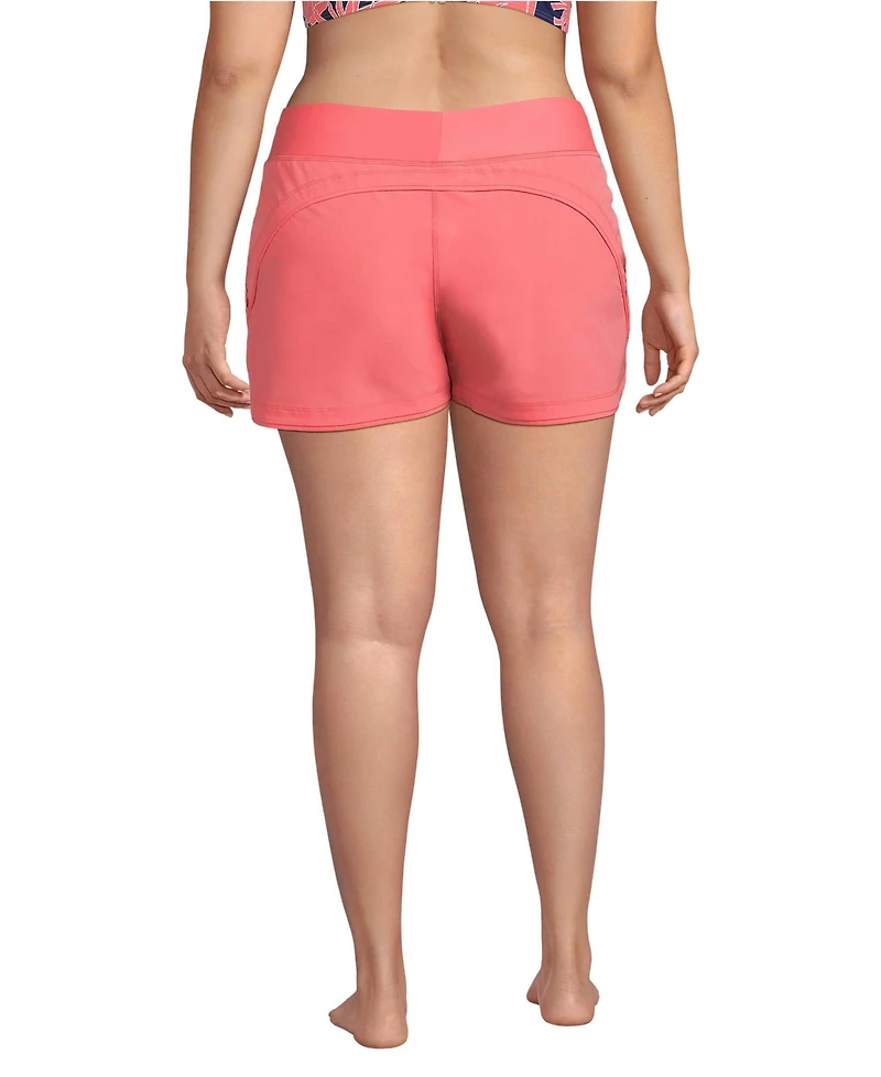 Lands' End Women's 3 Inch Quick Dry Swim Shorts with Panty