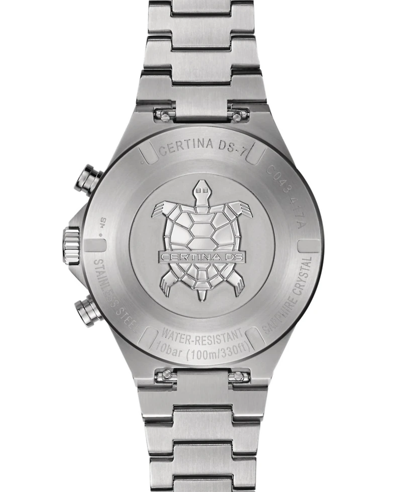Certina Men's Swiss Chronograph Ds-7 Stainless Steel Bracelet Watch 41mm