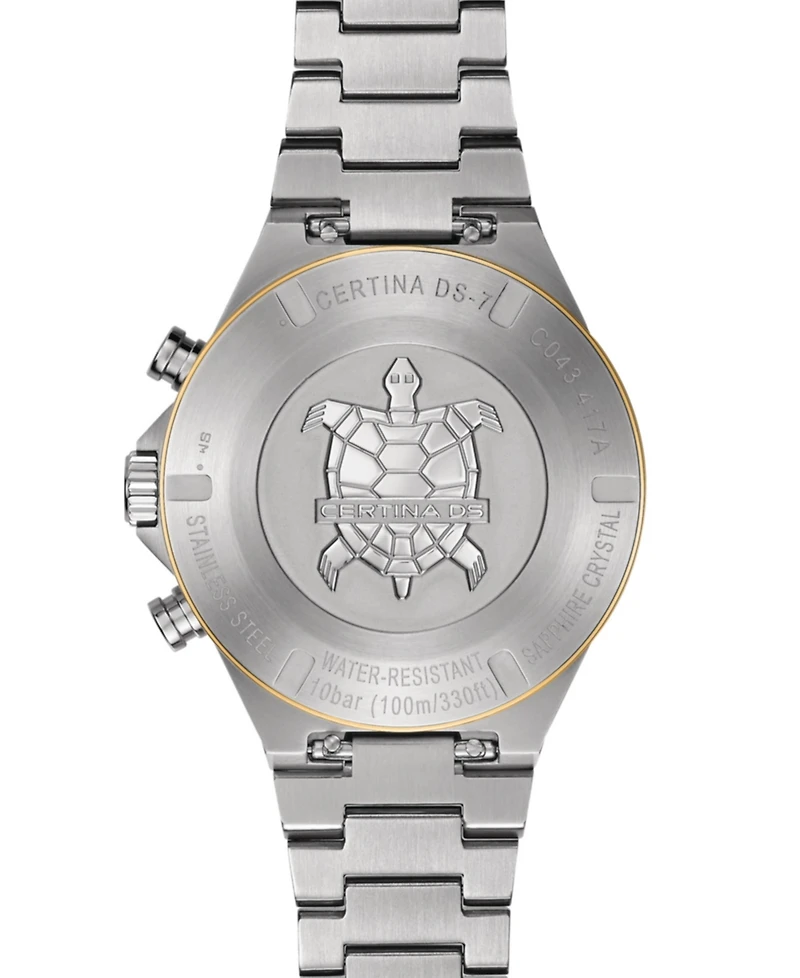 Certina Men's Swiss Chronograph Ds-7 Two-Tone Stainless Steel Bracelet Watch 41mm