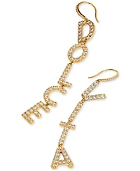 Ajoa by Nadri 18k Gold-Plated Pave "Dolce Vita" Linear Drop Earrings