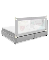 Slickblue 69in Toddlers Vertical Lifting Baby Bedrail Guard with Lock