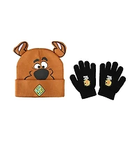Scooby Doo Boys Knitted Cuff Hat with Gloves
