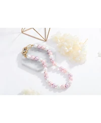 Shell Pearl Necklace with Gem-Encrusted Carabiner Lock (Large)