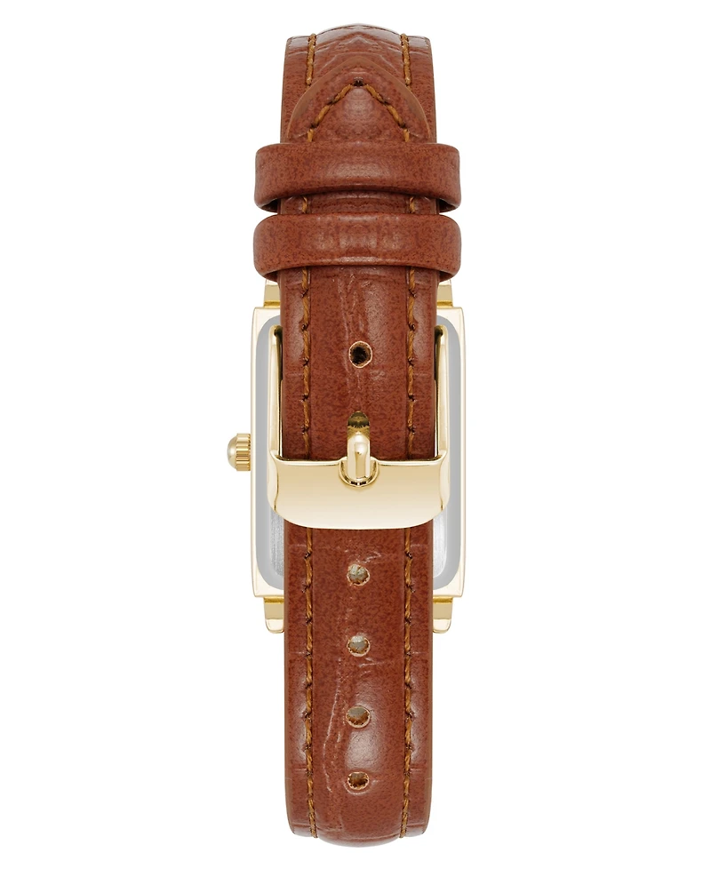 Anne Klein Women's Quartz Brown Leather Band Watch, 21mm