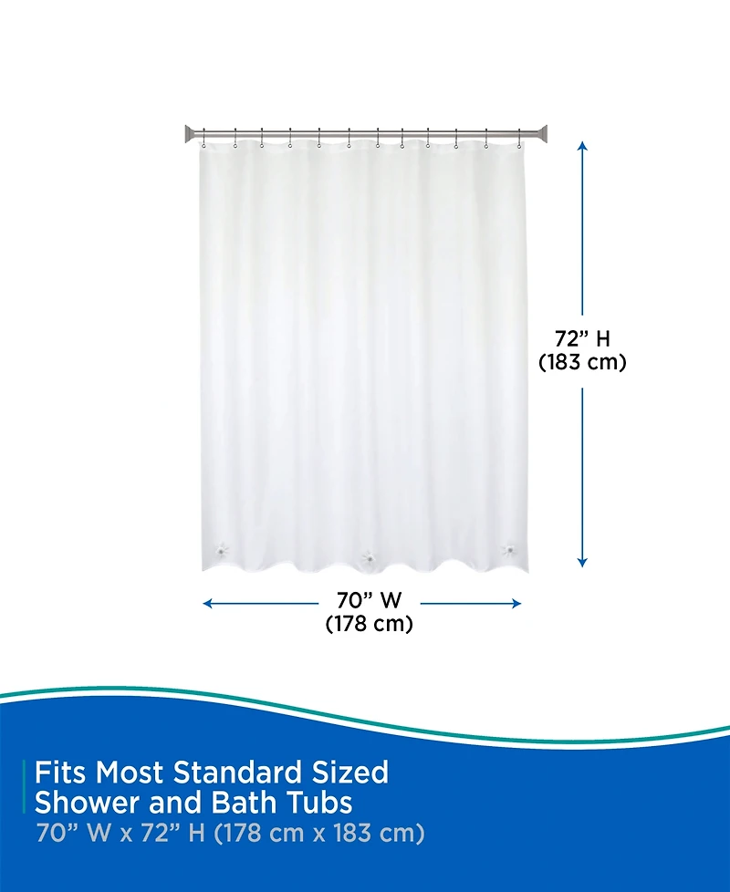 Kenney Medium Weight Peva Shower Curtain Liner