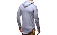 Leif Nelson Men's LN6369 Light Hooded Sweatshirt Xl, Grey