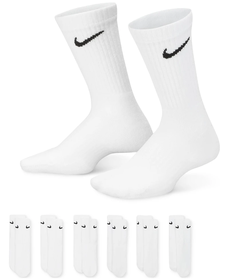 Nike Big Kids' Cushioned Crew Socks, 6 Pairs