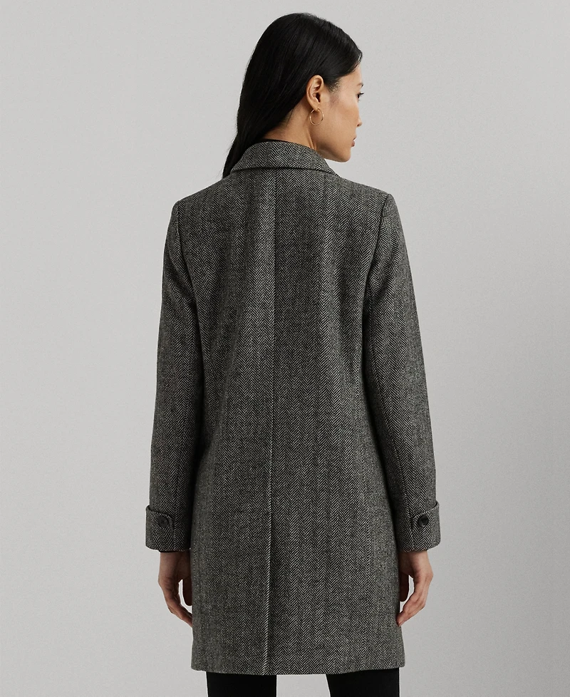 Lauren Ralph Petite Notched-Collar Walker Coat