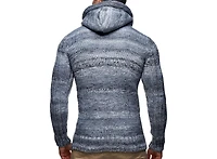 Leif Nelson Men s Knitted Pullover | Long-sleeved slim fit hoodie | Basic winter hoodie-sweater for Men