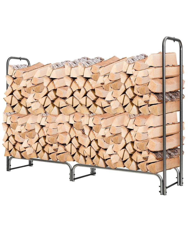 Slickblue Outdoor Patio Firewood Storage Log Rack- Feet