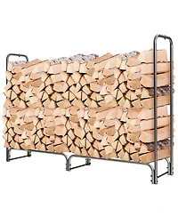 Slickblue Outdoor Patio Firewood Storage Log Rack- Feet