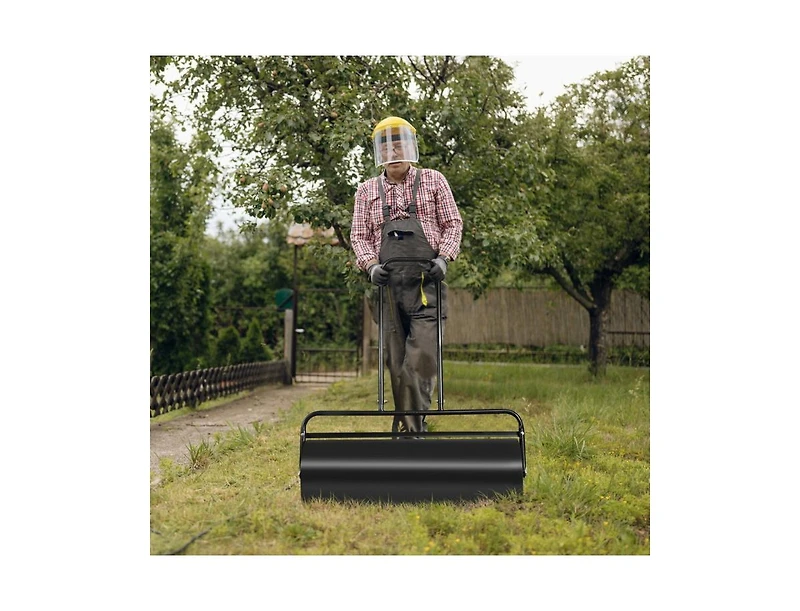 Slickblue Tow Lawn Roller Water Filled Metal Push