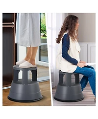 Sugift 330 lbs Step Stool with Non-Slip Rubber Platform