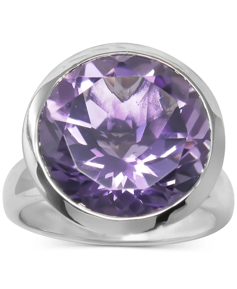 Amethyst Bezel Statement Ring (9 ct. t.w.) in Sterling Silver
