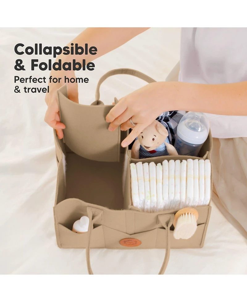 KeaBabies Original Baby Diaper Caddy Organizer, Large Storage Organizer for Nursery, Changing Table