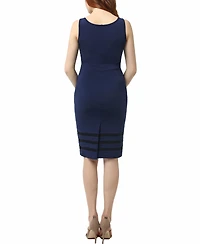 kimi + kai Maternity Crisscrossed Neck Midi Dress