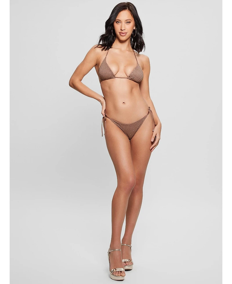 Guess Women's Rhinestone Triangle Bikini Top