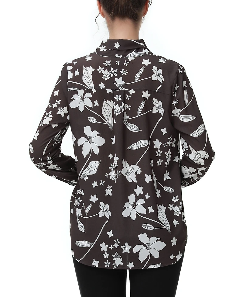 kimi + kai Maternity Tie Neck Nursing Blouse