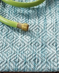 Safavieh Courtyard CY8520 Aqua 5'3" x 7'7" Sisal Weave Outdoor Area Rug