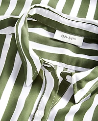 On 34th Women's Button-Front Crepe Shirt