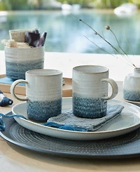 Kiln by Denby Collection Ridged Stoneware Mugs, Set of 2