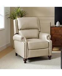 Franco Genuine Leather Manual Recliner