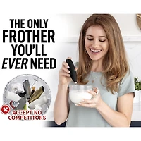 Powerful Handheld Milk Frother for Coffee with Upgraded Titanium Motor
