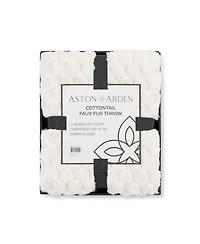 Aston and Arden Aston & Arden Cottontail Faux Fur Throw Blanket, Soft Rabbit Tail Texture, Oversized Throw, 50x70, with Premium Gift Box