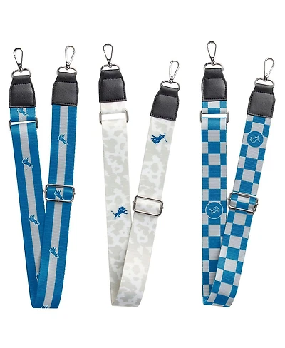 Logo Brands Detroit Lions 3-Pack Bag Strap Set