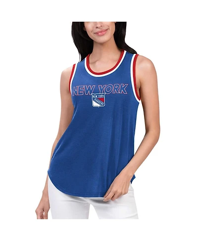G-iii 4Her by Carl Banks Women's Blue New York Rangers Strategy Tank Top
