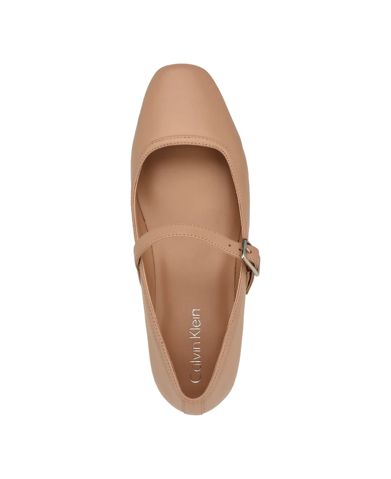 Calvin Klein Women's Greto Adjustable Strap Mary Jane Flats