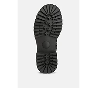 Kasper Womens Suede Chunky high ankle Lug Boots