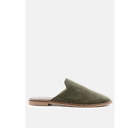 Lia Womens Handcrafted Canvas Mules
