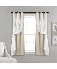 Lush Decor Grommet Sheer Panels With Insulated Blackout Lining