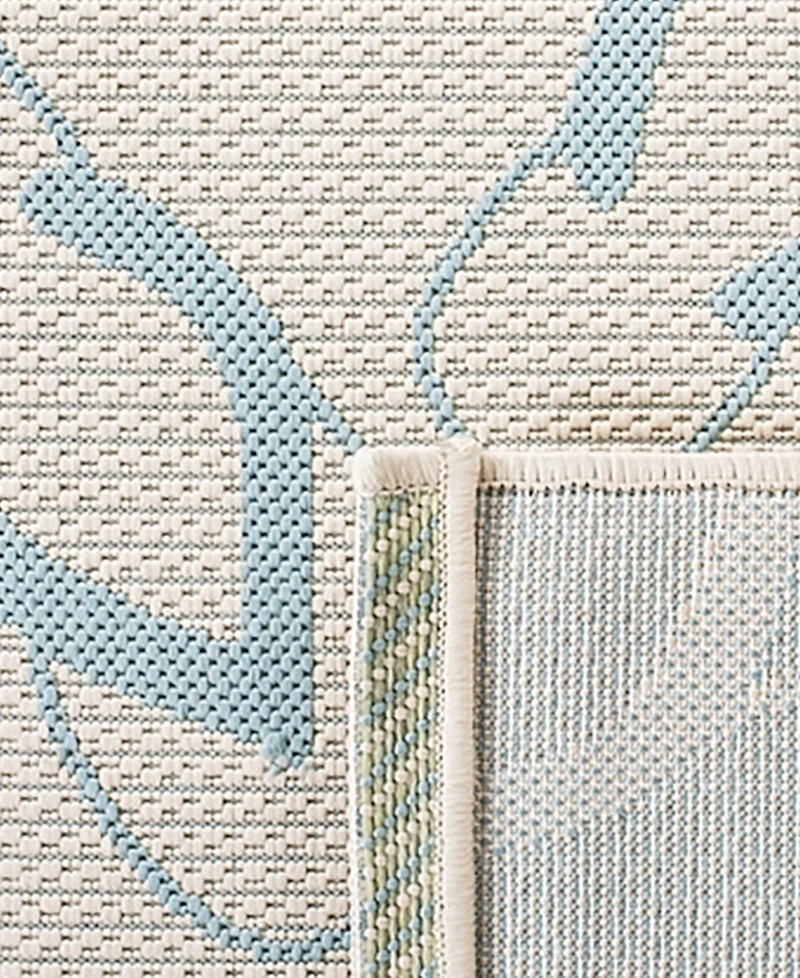 Safavieh Courtyard CY7420 Beige and Aqua 8' x 11' Sisal Weave Outdoor Area Rug