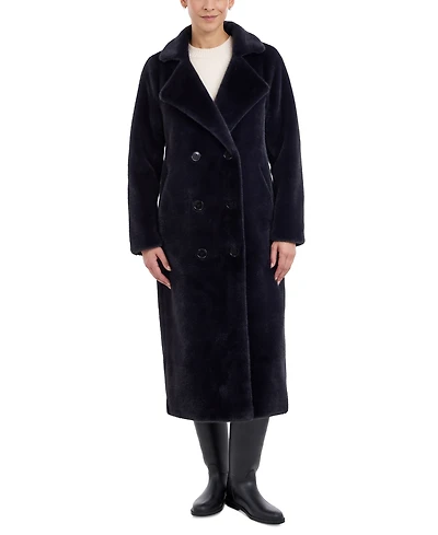 Michael Kors Women's Double-Breasted Faux-Fur Coat