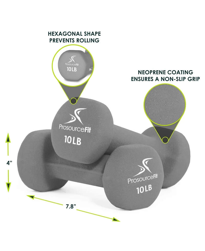 Neoprene Dumbbells, 10lbs, Set of 2