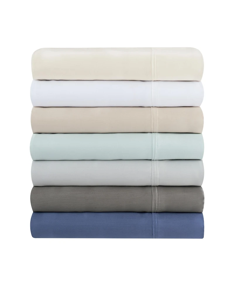 Aston and Arden Eucalyptus Tencel King Sheet Set, 1 Flat Sheet, Fitted 2 Pillowcases, Ultra Soft Fabric, Breathable Cooling, Eco-Friendly
