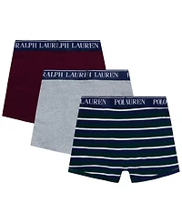 Polo Ralph Lauren Big Boys Cotton Stretch Boxer Briefs 3-Pack
