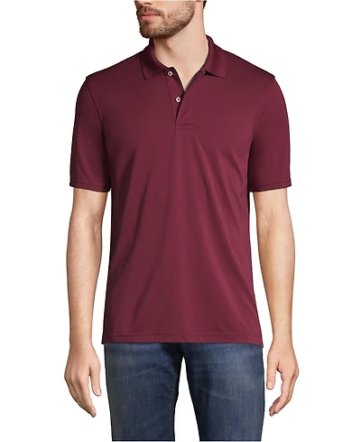 Lands' End Men's Short Sleeve Polyester Polo