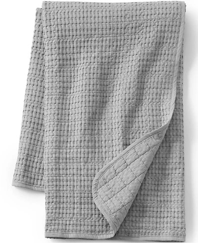 Lands' End Waffle Weave Throw Blanket