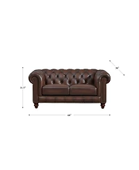 Alton Bay 68" Top Grain Leather Loveseat