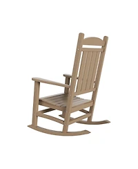 All-Weather Outdoor Patio Poly Classic Porch Rocking Chair (Set of 2)
