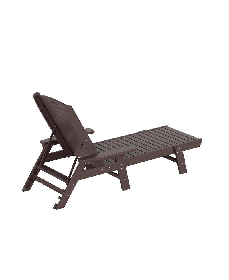 WestinTrends Adirondack Outdoor Chaise Lounge for Patio Garden Poolside (Set of 2)
