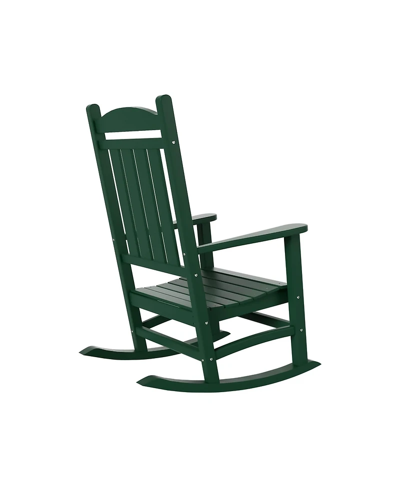 All-Weather Outdoor Patio Poly Classic Porch Rocking Chair (Set of 2)