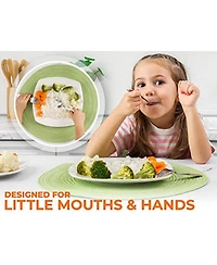 Kids and Toddler Cutlery Set Designed For Self Feeding - 4 Piece Spoon