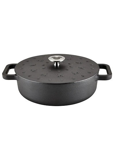 Farberware Disney Monochrome 3 Quart Cast Iron Shallow Casserole
