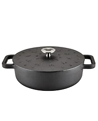 Farberware Disney Monochrome 3 Quart Cast Iron Shallow Casserole