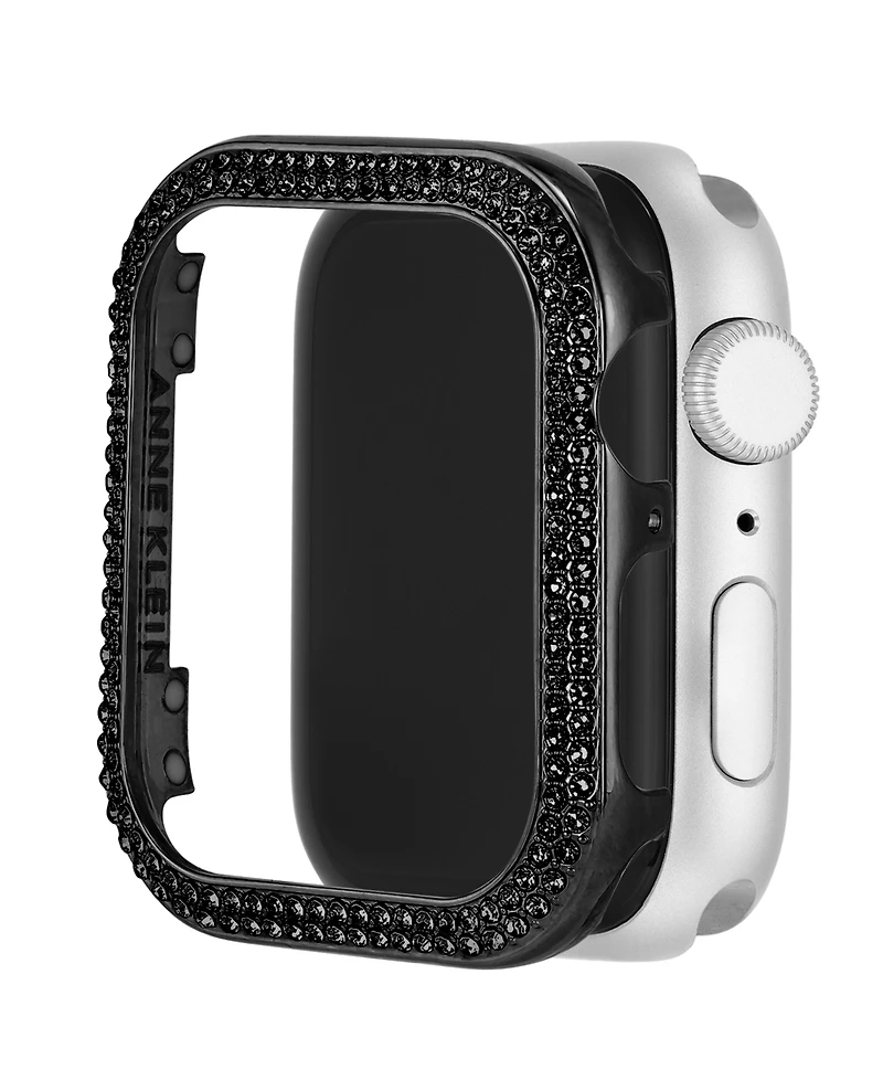 Anne Klein Women's Black Alloy Protective Case with Black Crystals designed for 40mm Apple Watch